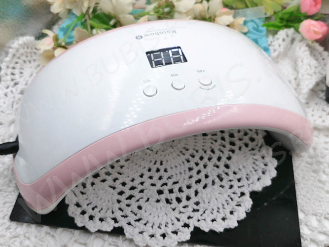 УФ лампа 04 ПРОФИ 36Вт 21 LED 23,5*11*8см бело-розовая (инструменты для смолы)