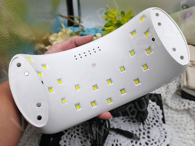 УФ лампа 04 ПРОФИ 36Вт 21 LED 23,5*11*8см бело-розовая (инструменты для смолы)