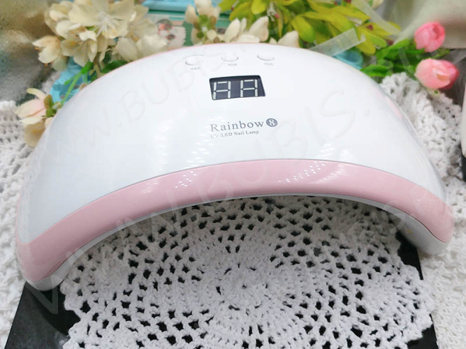 УФ лампа 04 ПРОФИ 36Вт 21 LED 23,5*11*8см бело-розовая (инструменты для смолы)