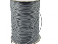 Вощёный полиэстеровый шнур "корейский" 0,8мм серый (1м)