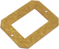 Коннектор Прямоугольник 02 рамка 44,5*35*1,8мм золотистый (резин)