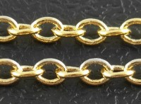 Цепочка C01 с простым плетением 2,5*2мм золотистая (Brass) (50см)
