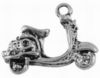 Подвеска Мопед 01 3D 17,5*13*4мм античное серебро (литьё)