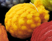 Текстильная бусина 01 19*17мм жёлтая (прочие бусины)