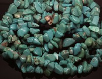 Галтовка крупная 12-16мм Говлит голубо-бирюзовый (камни) (нить с замком 42-45см)