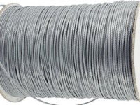 Вощёный полиэстеровый шнур "корейский" 0,5мм серый (1м)