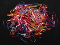 (РАСПРОДАЖА!!!) Набор для плетения браслетов 36 в пакете микс 20мм плоских перламутровых прозрачных резиночек (Loom Bands) (280 резинок)