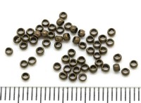 Зажимные бусины 02 округлые 2*2*1,2мм античная бронза БЕЗ НИКЕЛЯ (Brass) (ок.100шт.)