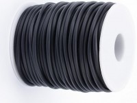 Полиуретановый шнур 14 2мм ПОЛЫЙ черный матовый (1м)