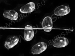 Подвеска Лепесток 08 8,5*5,5*4мм прозрачный (стекло) (10шт.)