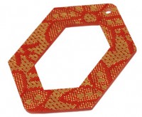 Коннектор Прямоугольник 07 рамка 43*30*1,8мм красный (резин)