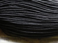 Вощёный х/б шнур 1мм чёрный (5м)