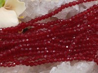 (СКИДКИ!!!) Бусина кристалл гранёный абакус 3*3*2мм рубиновый прозрачный (имитация Сваровски) (НИТЬ)