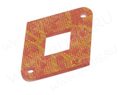 Коннектор Ромб 02 рамка 30,5*24,5*1,8мм св.красный (резин)