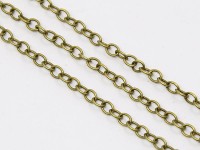 Цепочка C16 с простым плетением звено 3,8*2,8мм античная бронза (Brass) (50см)