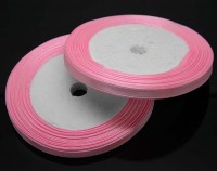 Атласная лента 03 6мм розовая (ленточки) (1 катушка)
