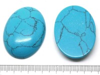 Кабошон каменный 088 Овал 40*30*7мм Бирюза голубая (камни)