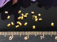 (СКИДКИ!!!) Зажимные бусины 01 трубочки 1,5-2мм золотистые (Brass) (ок.1000шт.)