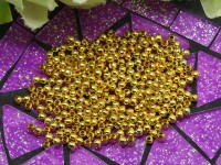 (СКИДКИ!!!) Бусина Шарик металлический 2мм золотистый (Iron) (100шт.)