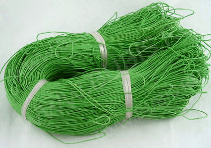 (СКИДКИ!!!) Вощёный х/б шнур 1мм зелёный (ок. 70м)