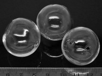 Пузырь стеклянный 05 Шар (2 отверстия) 28мм прозрачный (стекло)
