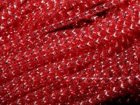 Нейлоновая ювелирная сетка 4мм красно-серебристая (шнуры) (1м)