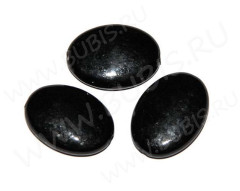 Бусина каменная Овал 12 18*13*6мм Агат чёрный (камни)