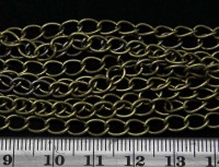 Цепочка I051 простая кручёная звено 6,5*4,5мм античная бронза (Iron) (50см)