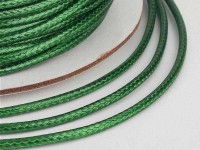 Вощёный полиэстеровый шнур "корейский" 2мм зелёный (1м)