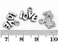 (СКИДКИ!!!) Подвеска "LOVE" 07 12*10,5*1,7мм античное серебро (литьё) (10шт.)