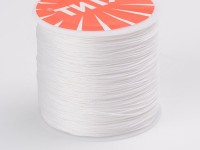 (ОПТ) Вощёный полиэстеровый шнур нить 0,45мм белый (160м)