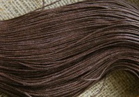 Вощёный х/б хлопковый шнур 1,5мм темно-коричневый (1м)