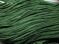Вощёный х/б хлопковый шнур 1,5мм тёмно-зелёный (1м)