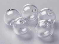 Пузырь стеклянный 46 Сфера с одним отверстием (2мм) 16мм прозрачный (стекло)