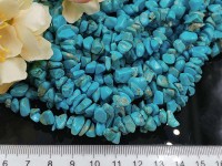 Крошка (галтовка) каменная 216 5-9мм Говлит голубой (камни) (длинная нить прим. 90см)