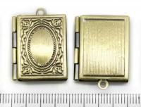 Подвеска Медальон 01 прямоугольный 26*19*5мм античная бронза (Brass)