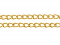 Цепочка C13 тонкая закрученная звено 1,8*1,2мм золотистая (Brass) (50см)