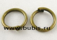 Колечки обычные толстые 6*1мм античная бронза (Brass) (50шт.)
