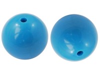 Бусина Округлая 20 Шар 20мм голубо-бирюзовый глянцевый непрозрачный (акрил)