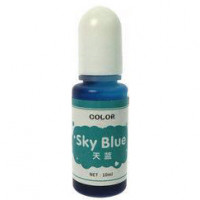 Краситель 01 Колер для смолы прозрачный Небесно-Голубой Sky Blue (Transparent Colorant)(10мл)