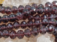 Бусина кристалл Абакус гранёный 10*10*7,5мм лиловый прозрачный (имитация Сваровски)