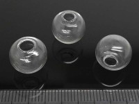 Пузырь стеклянный 34 Сфера с одним отверстием (3-4мм) 12*11мм прозрачный (стекло)