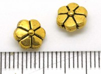 (СКИДКИ!!!) Бусина Цветочек 19 8*8*4мм античное золото (литьё) (10шт.)