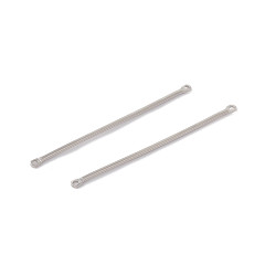 385 Коннектор палочка прямая гладкая 40*2,5*1,5мм цвет платины (Хирургическая сталь)