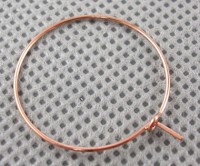 Кольца - элементы для серёжек 30мм розовое золото (Brass) (1 пара)