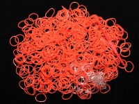 (РАСПРОДАЖА!!!) Набор для плетения браслетов 64 Loom Bands в пакете неоновых РЫЖИХ непрозрачных (Loom Bands) (600 резинок)