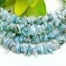 Крошка (галтовка) каменная 120 чипсы 5-9мм Ларимар натуральный (камни LUX) (нить 40см) Купить Крошка (галтовка) каменная 120 чипсы 5-9мм Ларимар натуральный (камни LUX) (нить 40см) с доставкой по России