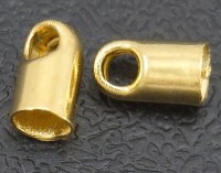 Концевик 005 4*1,8мм для шнура 1-1,3мм золотистый (Brass) (10шт.)