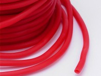 Полиуретановый шнур 14 2мм ПОЛЫЙ красный матовый (1м)