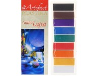 Полимерная глина Артефакт набор 7109-78 Lapsi Glitter 9 классических цветов с блестками 180г